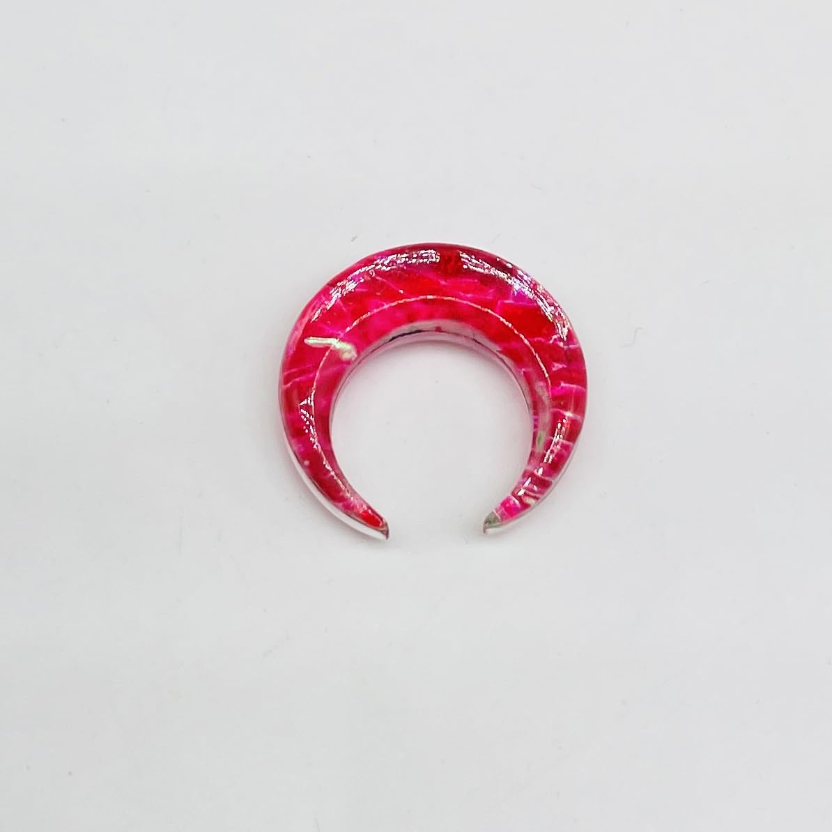 Naga Body Jewelry, Piece of Pink Opal Glitter Stone Handmade Nose Piercing Septum Pincher Gauges Size 12g (2mm) to 1/2" (12mm) Customized Size & Wholesale Also Available