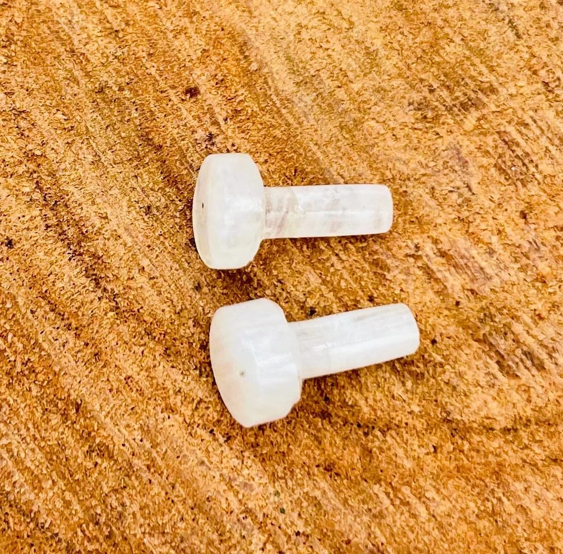 BodyJewels007 Body Jewelry Naga Body Piercing Single Flare Ear Plugs Gauges - Rainbow Moonstone - 8g (3mm) to 1/2" (12mm) - Customized Size & Wholesale Available