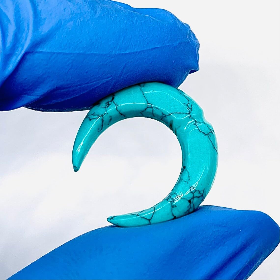 Turquoise Crystal Septum Pincher, 12g-1/2", Custom Sizes Available