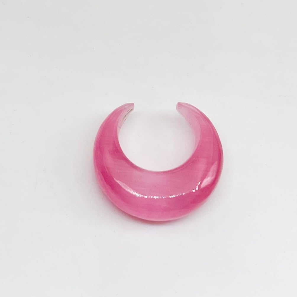 Piercings pour septum Uni Craft Naga, tailles : 12 g (2 mm) à 0 000 g (12 mm). Tailles personnalisées et vente en gros également disponibles. Piercings d'oreilles (rose).