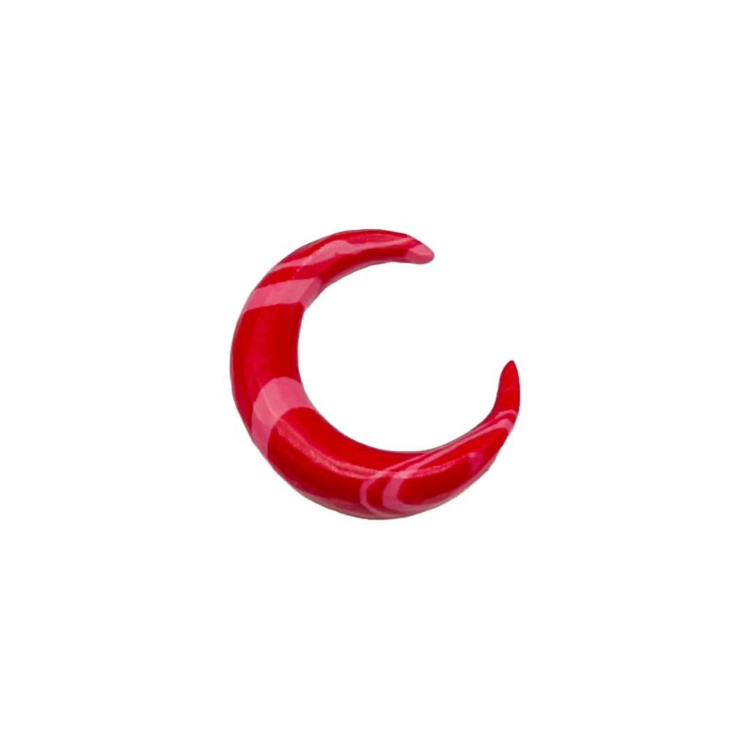 Red Malachite Gemstone Naga Body Piercing Septum Crescent Pincher, Sizes 2mm - 12mm