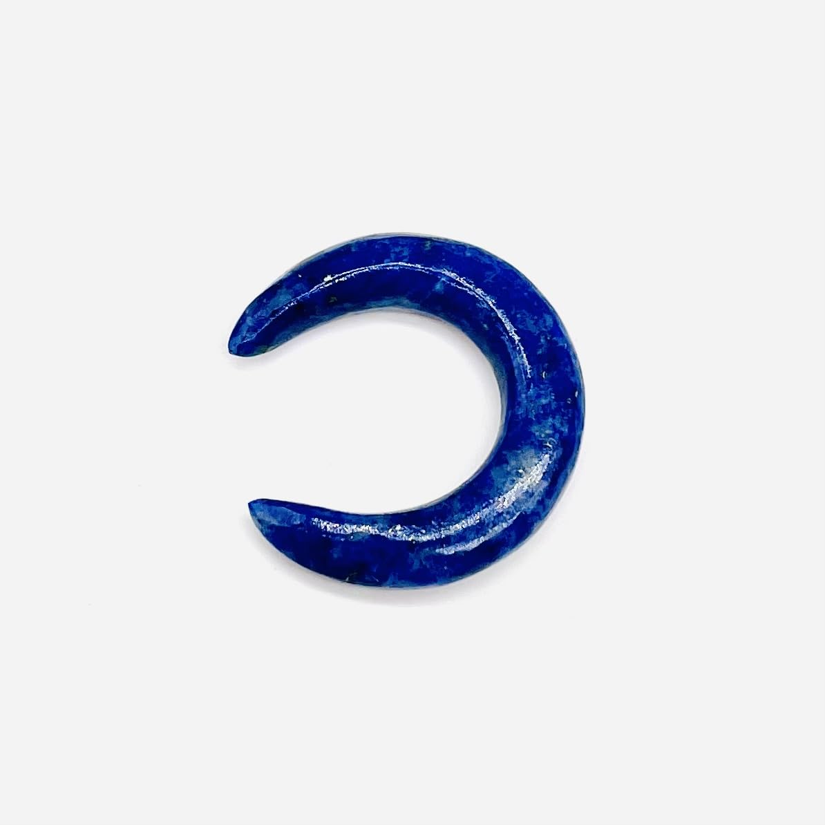 Morceau de pierre précieuse naturelle en lapis-lazuli, fabriqué à la main, pince-septum, piercing pour le nez et les oreilles, bijoux pour le corps Naga, taille de 12 g (2 mm) à 0000 g (12 mm). Vente en gros personnalisée disponible.