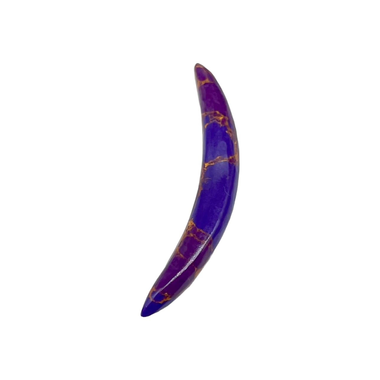 Purple Copper Turquoise Septum Tusk Curved Spike, 12g to 1/2", Handmade Tribal Body Piercing Jewelry