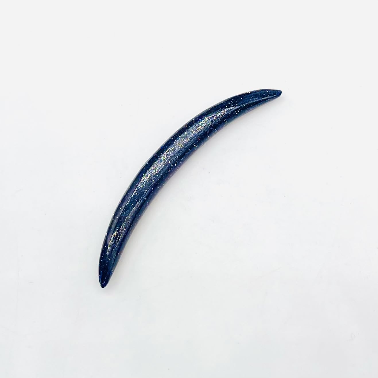 Blue Sunstone Crystal Curved Septum Tusk, Tribal Septum, Nose Pincher, Hand Crafted Organic Gauges, Size:- 12g (2mm) to 0000g (12mm) & Customized Wholesale Also Available