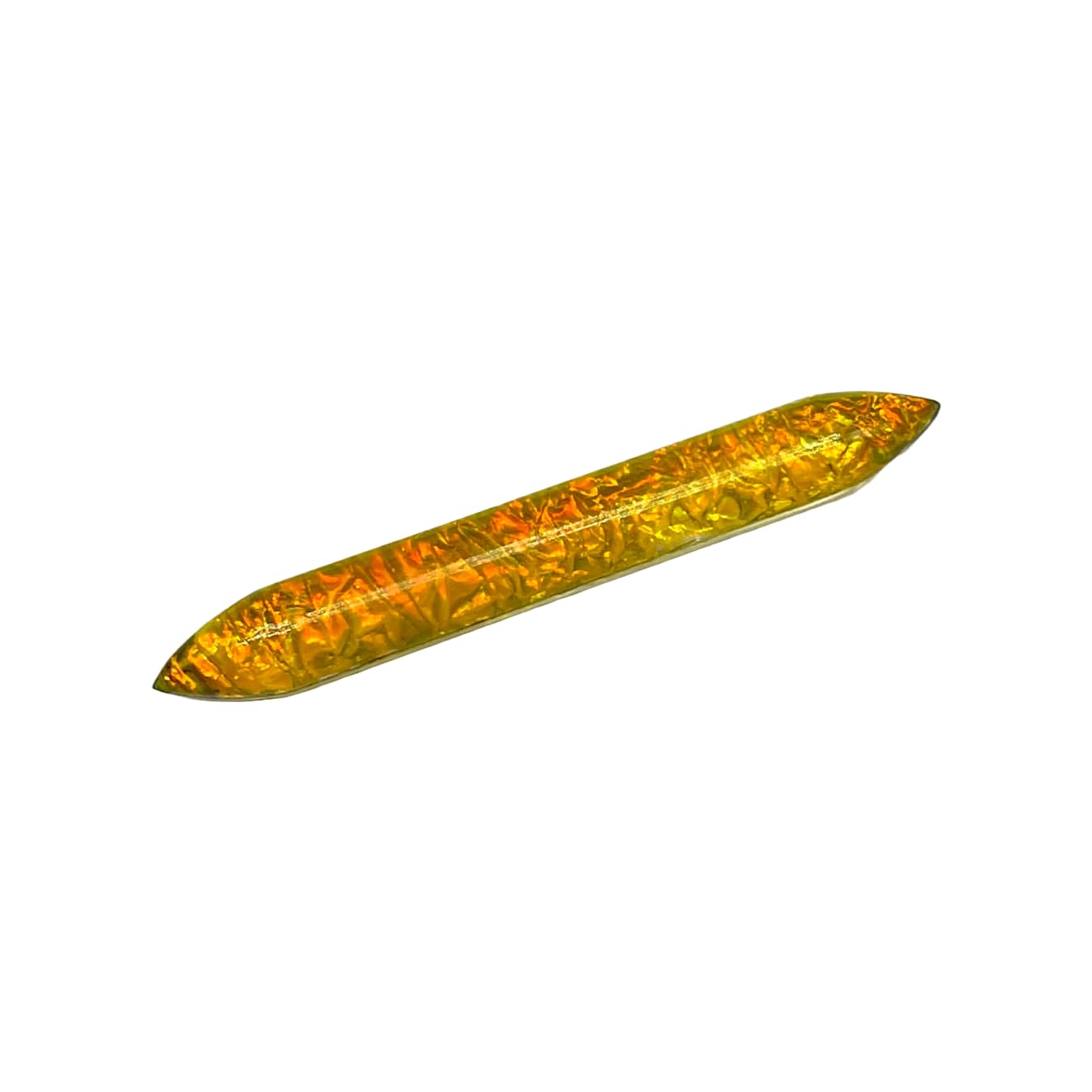 Yellow Opal Glitter Glass Tribal Septum Stone Piercing, 12g-1/2in