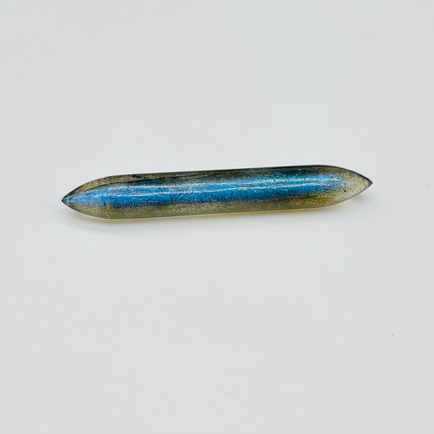 Natural Blue Flashy Labradorite Crystal Naga Body Piercing Nipple Ring Septum Clicker Hoop Tusk Screw 12G 10G 8G 7G 6G 5G 4G 3G 2G 1G 0G 00G Septum Nose Ring