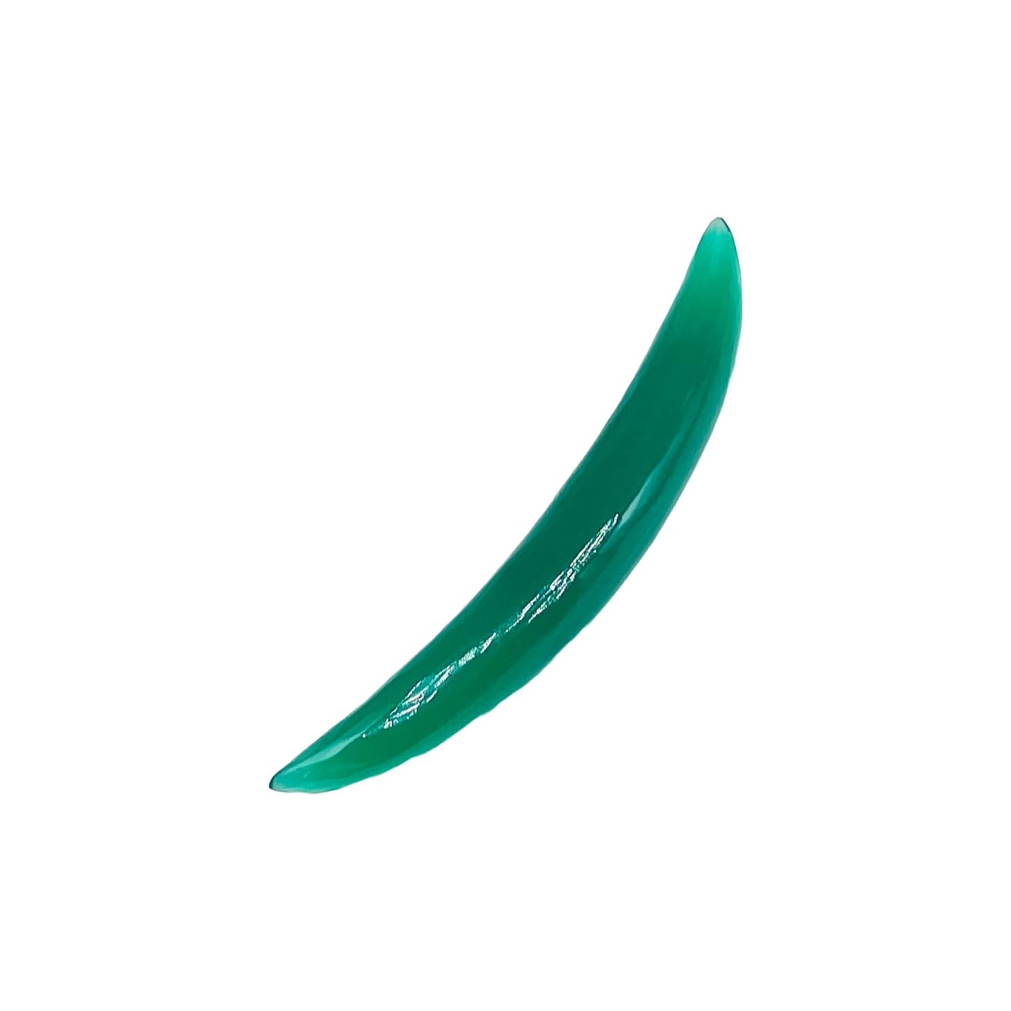 Natural Green Onyx Septum Piercing Curved Tusk, 12g to 1/2in, Custom Sizing Available