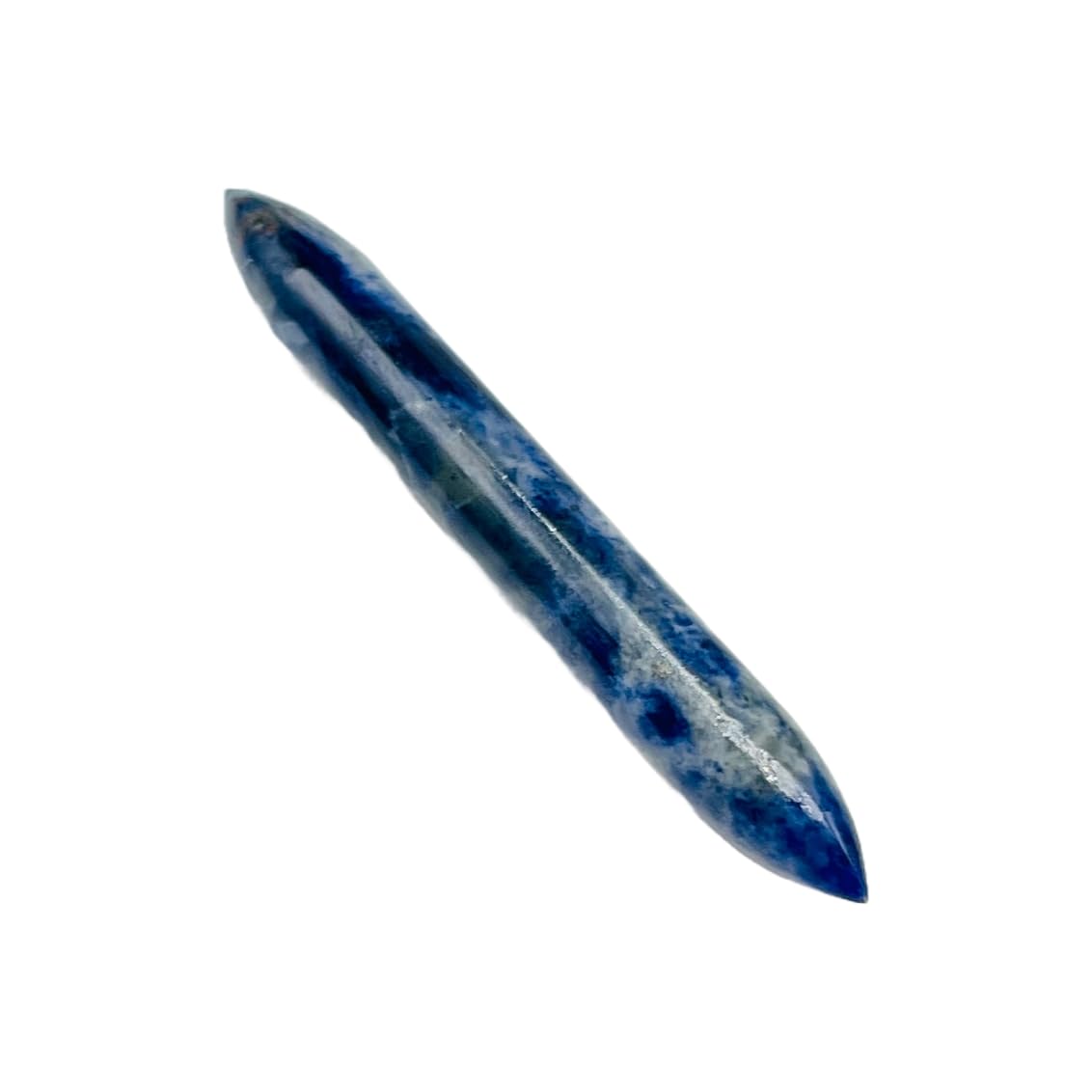 Natural Sodalite Crystal Handmade Naga Body Piercing Jewelry, Tribal Septum Tusk Straight Spike Gauges, 12g (2mm) to 1/2 inch (12mm), Customized Size Available