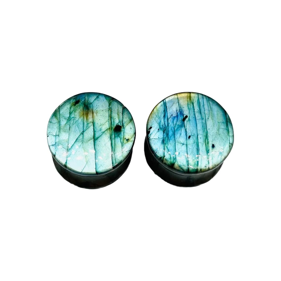 Natural Labradorite Gemstone Handmade Naga Body Piercing Ear Gauges Plugs Jewelry, Customized Size & Wholesale Avaiolable