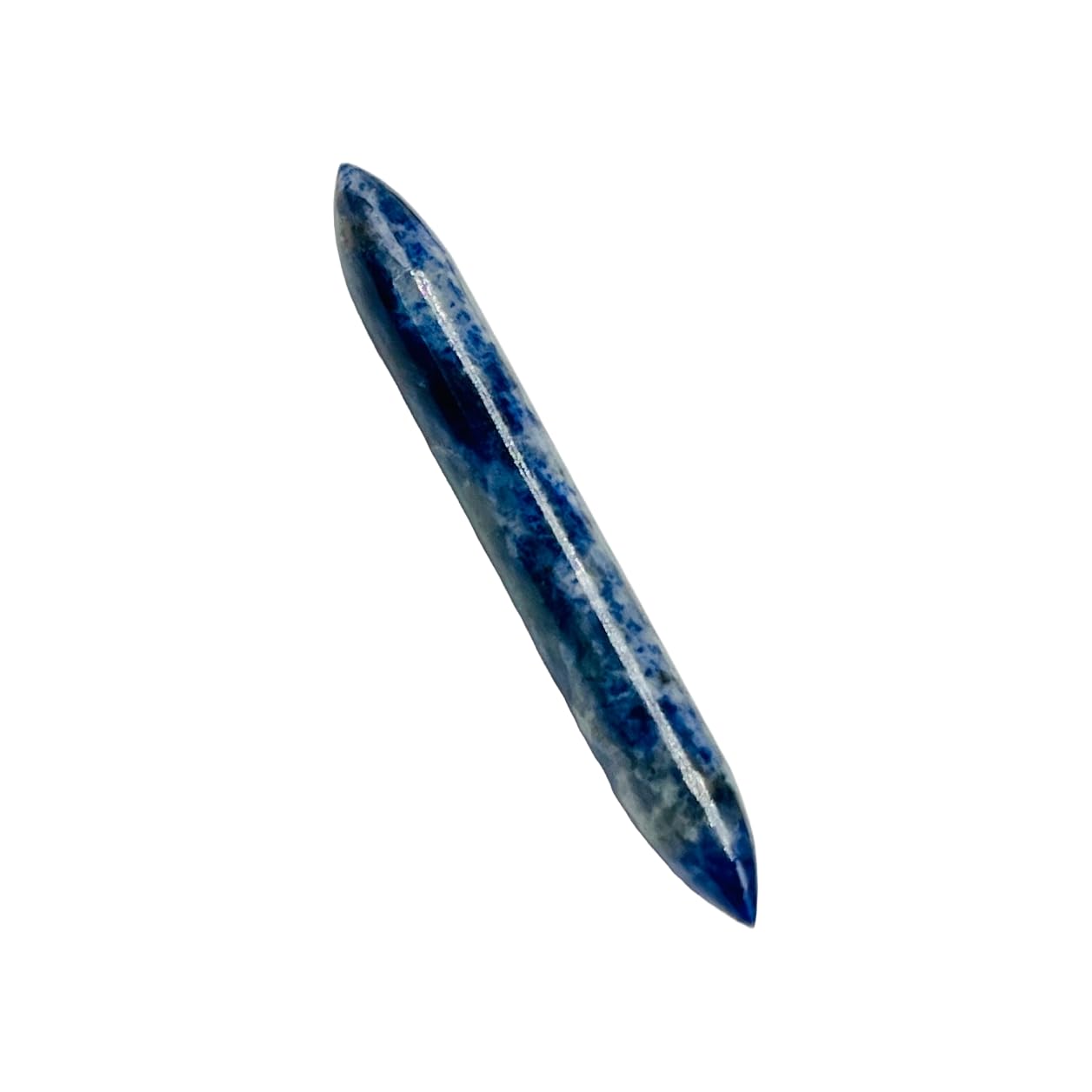 Natural Sodalite Crystal Handmade Naga Body Piercing Jewelry, Tribal Septum Tusk Straight Spike Gauges, 12g (2mm) to 1/2 inch (12mm), Customized Size Available