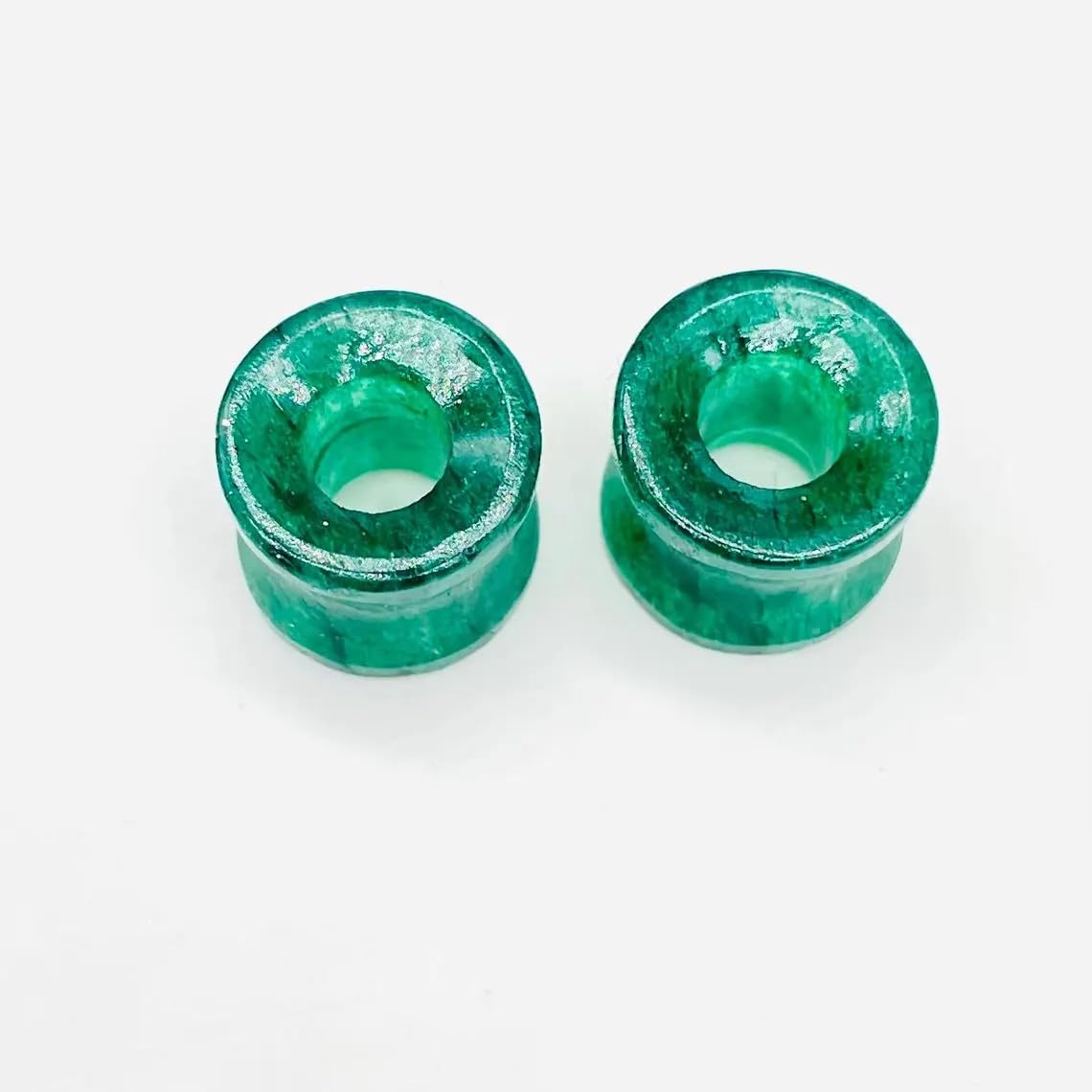 Aventurine Ear Tunnels Plugs – Natural Stone Gauges for Stretched Ears | Hand-Carved Double Flared Hypoallergenic Ear Jewelry | Sizes 6g (4mm) to 40mm