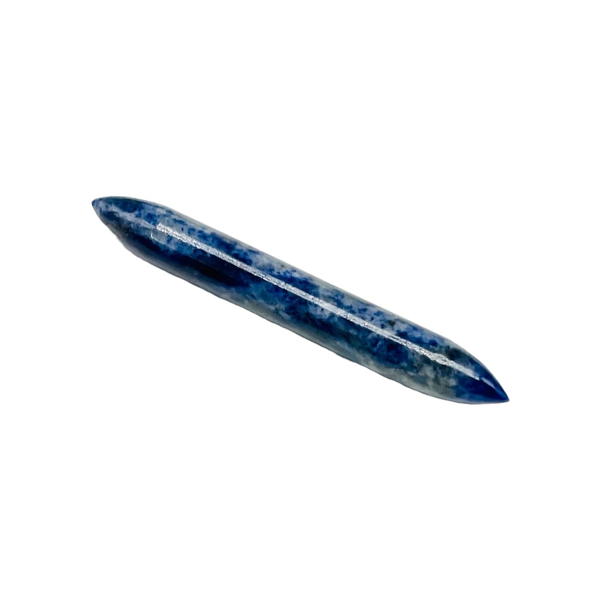 Natural Sodalite Crystal Handmade Naga Body Piercing Jewelry, Tribal Septum Tusk Straight Spike Gauges, 12g (2mm) to 1/2 inch (12mm), Customized Size Available