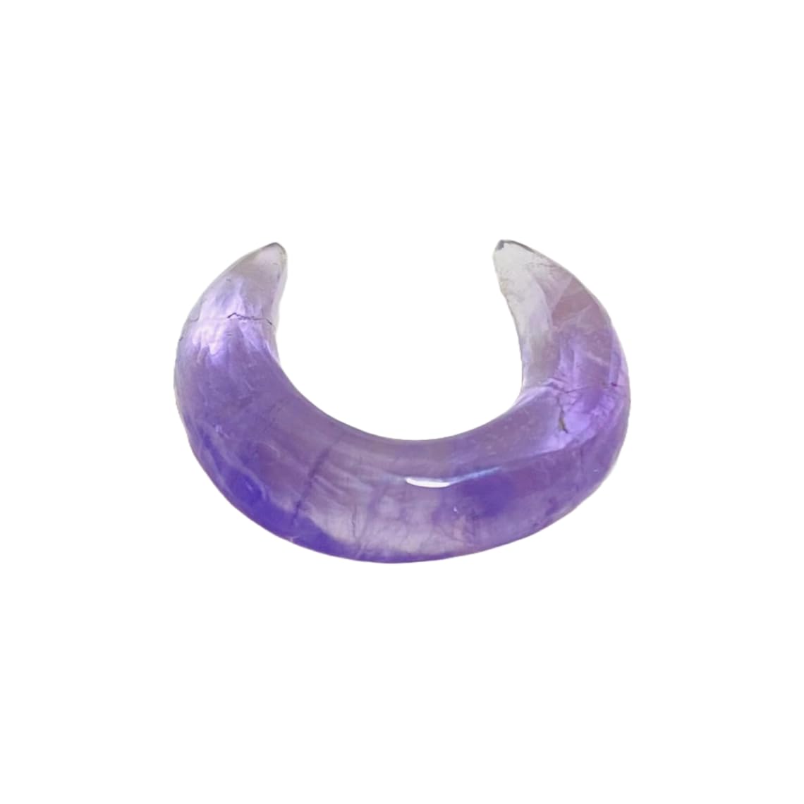 Amethyst Gemstone Septum Pincher, Handmade Tribal Naga Body Piercing Jewelry, 12g (2mm) to 1/2 inch (12mm), Customized Sizes Available
