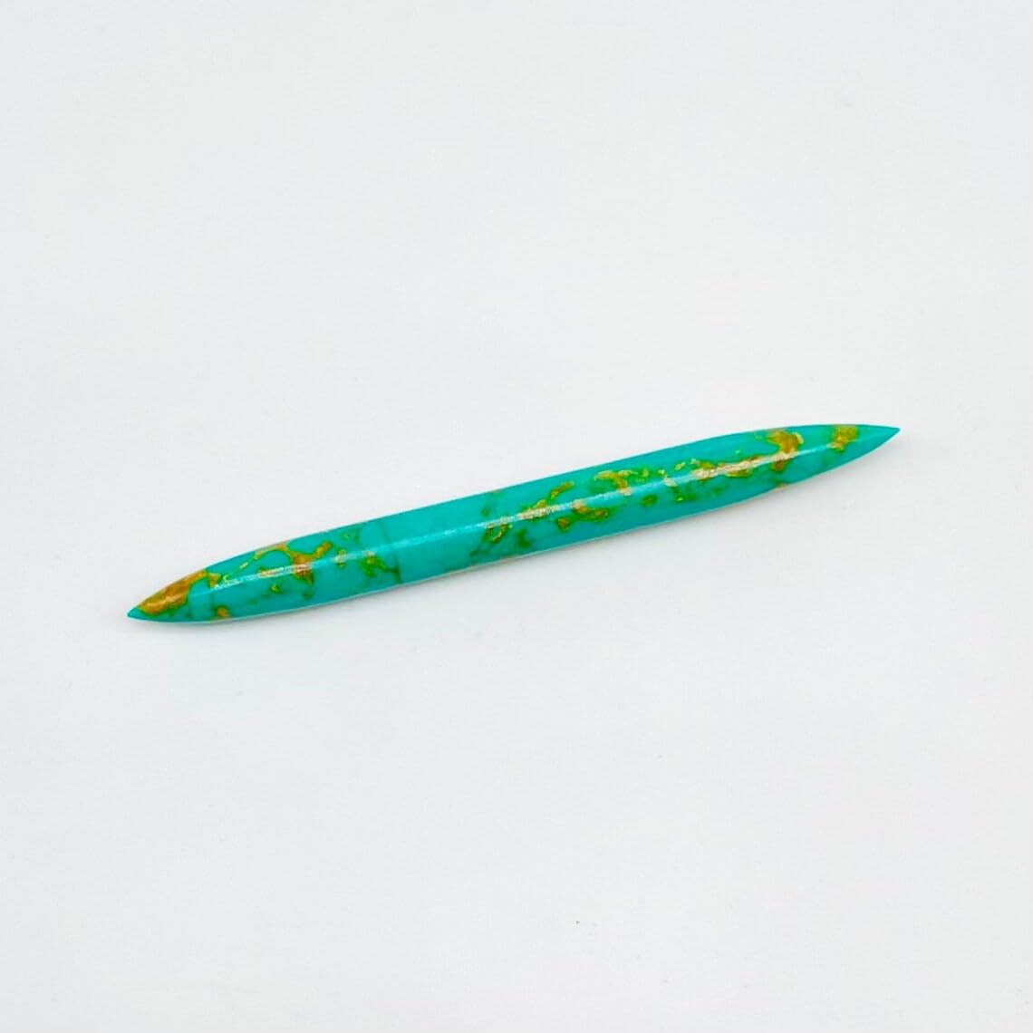 Green Turquoise Crystal Septum Spike, 14g-1/2", Custom Sizing Available