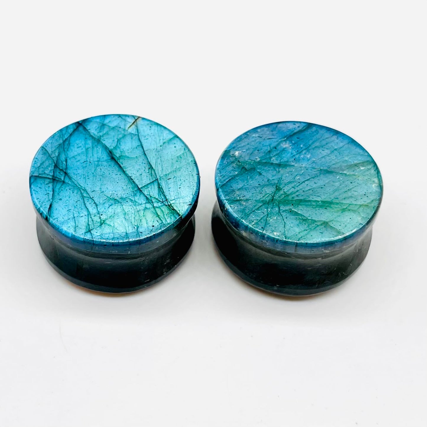 Natural Labradorite Gemstone Handmade Naga Body Piercing Ear Gauges Plugs Jewelry, Customized Size & Wholesale Avaiolable