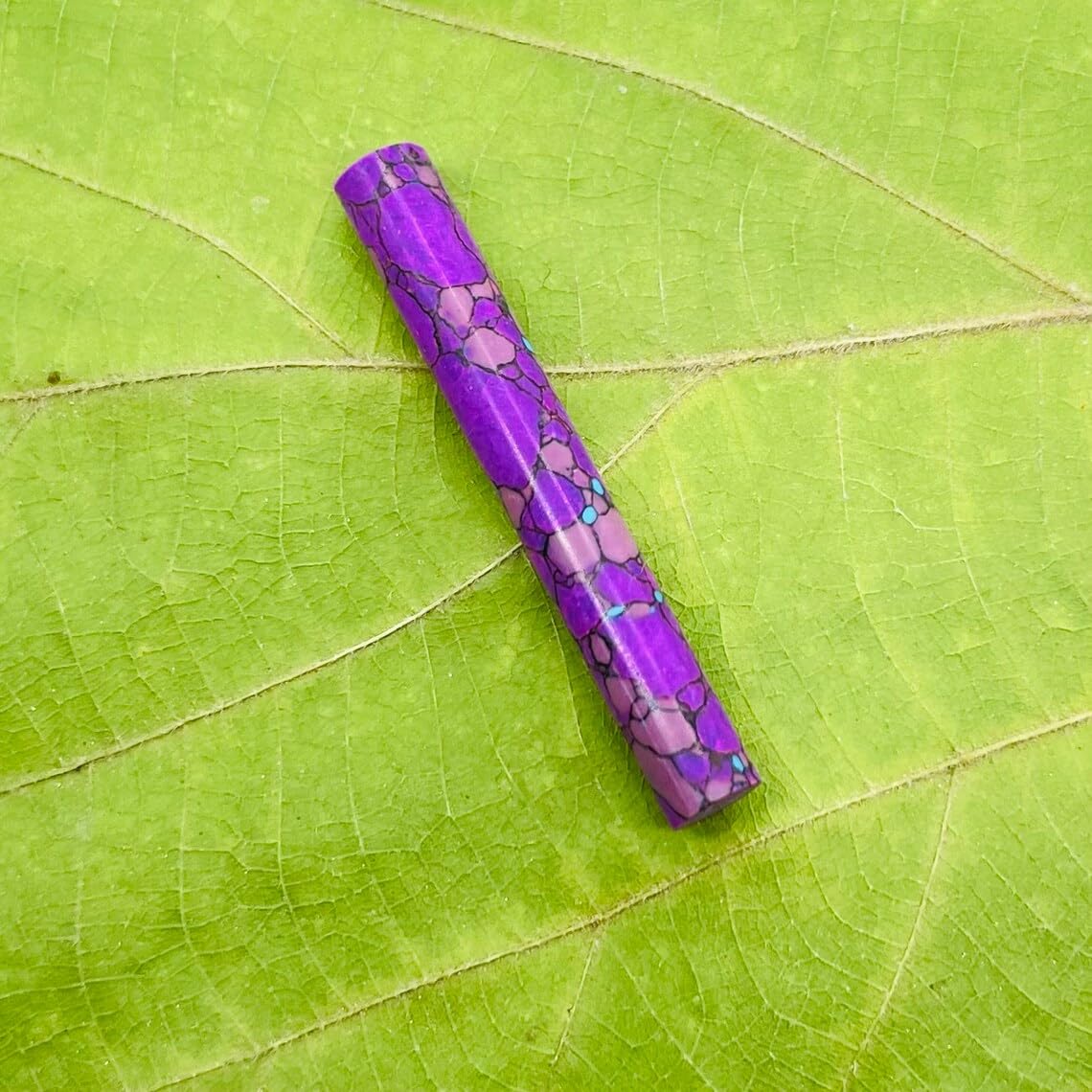 Tribal Body Jewelry, Purple Turquoise Crystal, 14g-1/2", Custom Sizes Available