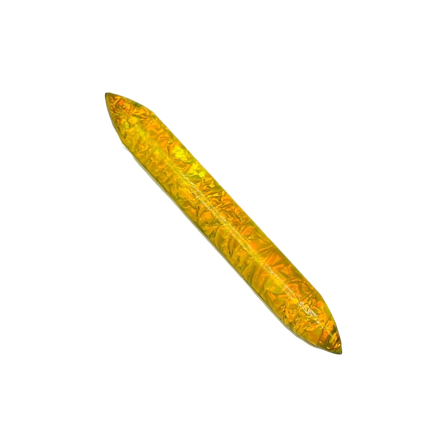 Yellow Opal Glitter Glass Tribal Septum Stone Piercing, 12g-1/2in
