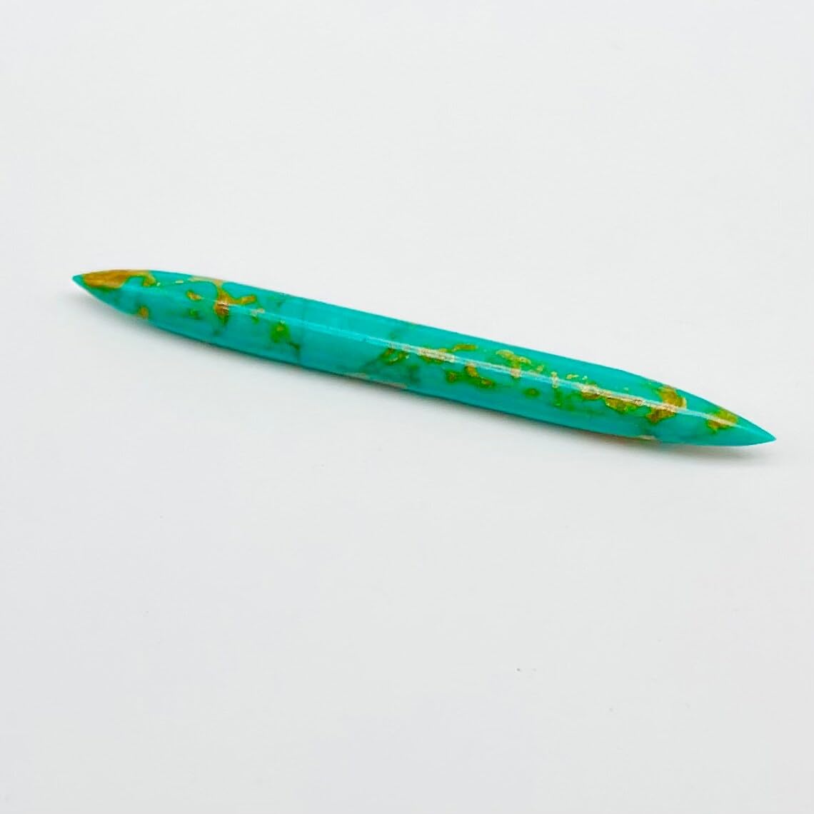 Green Turquoise Crystal Septum Spike, 14g-1/2", Custom Sizing Available