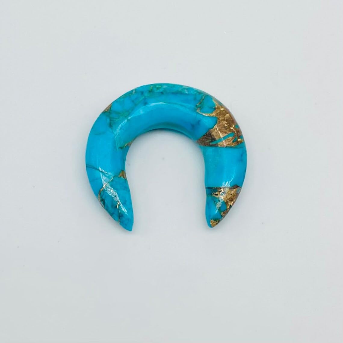 Natural American Blue Copper Turquoise Handmade Septum Pincher Naga Body Piercing Jewelry Gauges Size 8g (3mm) to 1/2" (12mm) Customized Size & Wholesale Also Available