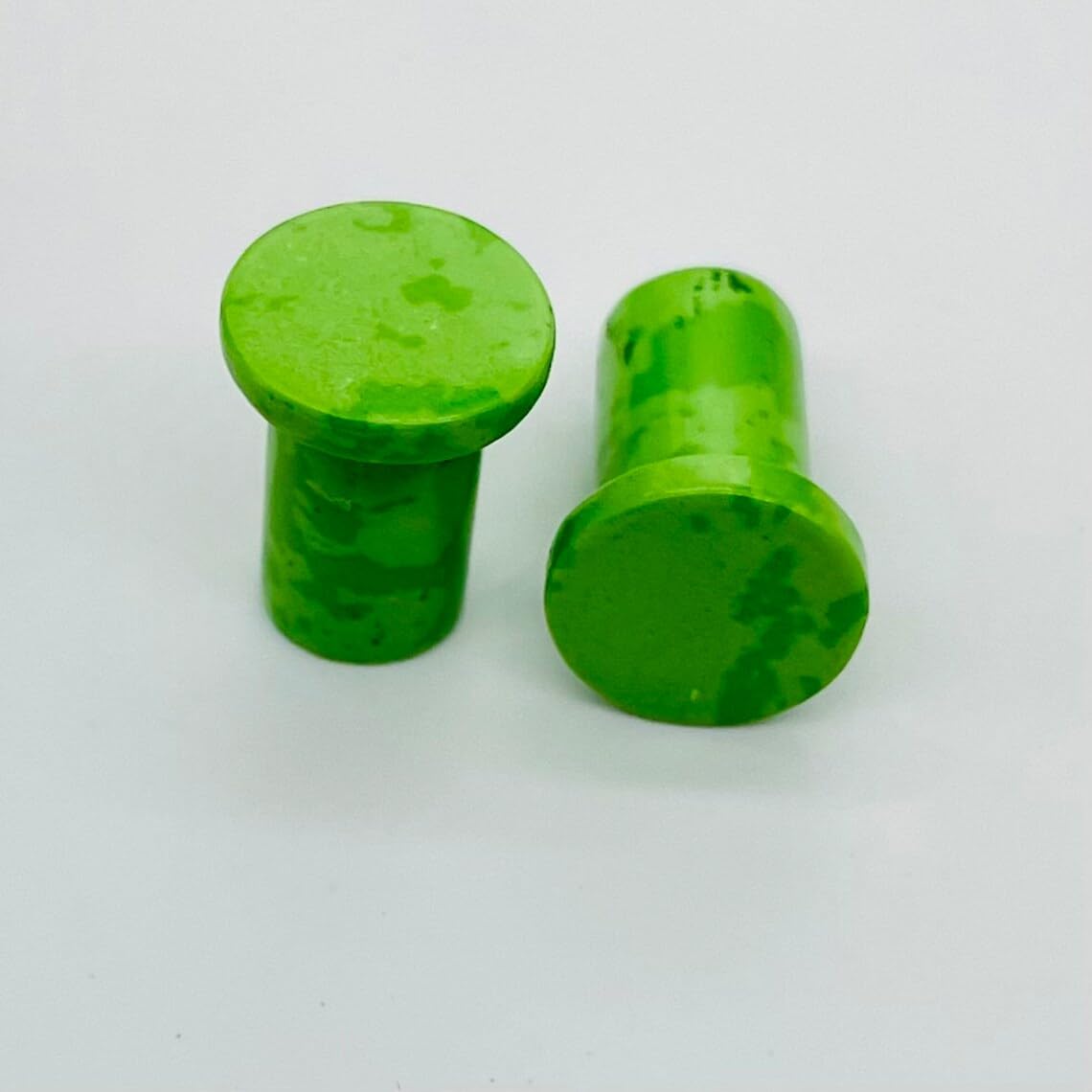 Crystal Body Jewelry Plugs, Turquoise Green, Custom Sizes 8g-1",