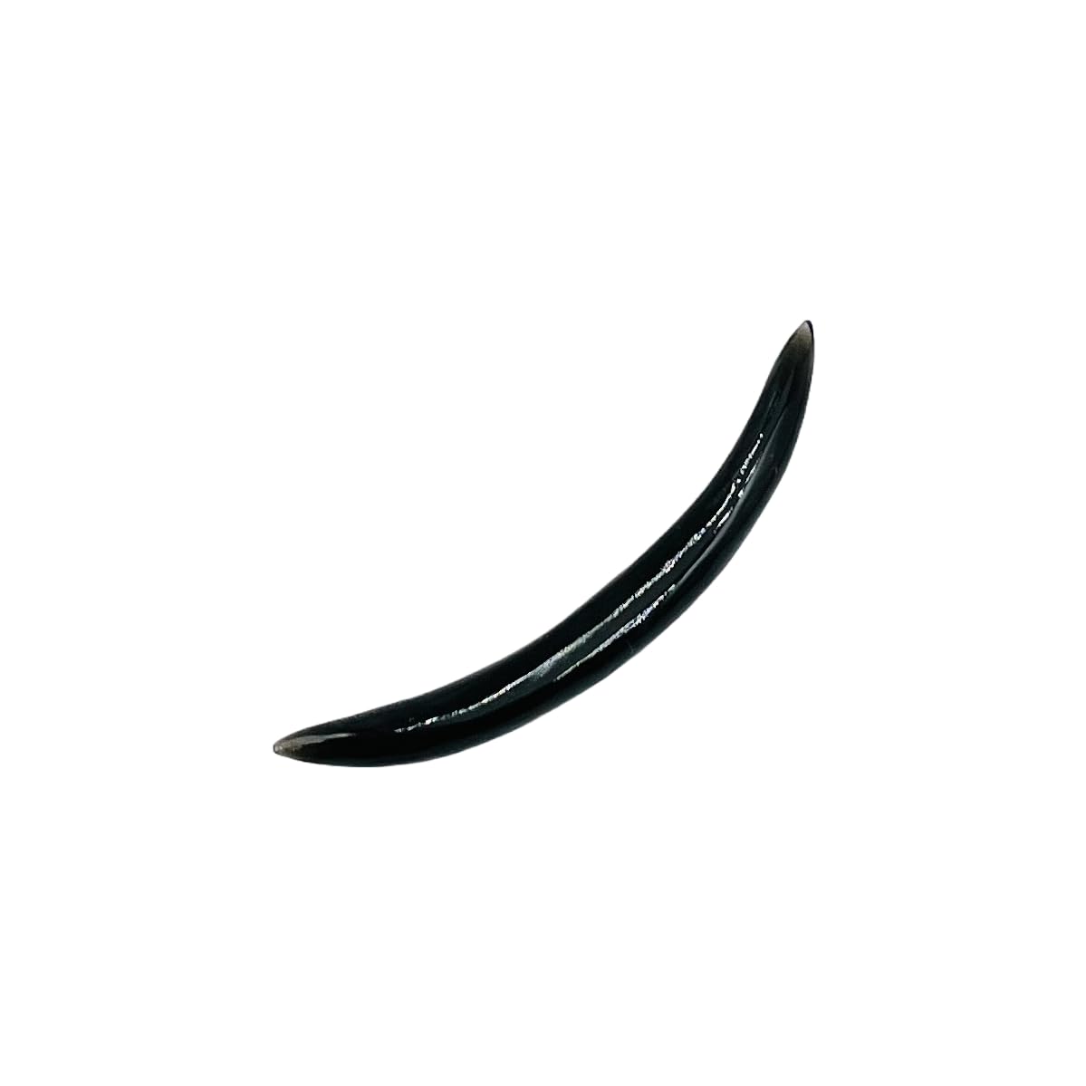 Natural Black Onyx Gemstone Handmade Naga Body Piercing Tribal Septum, Curved Spike Tusk Gauges, 2mm (12g) to 12mm (1/2 inch)