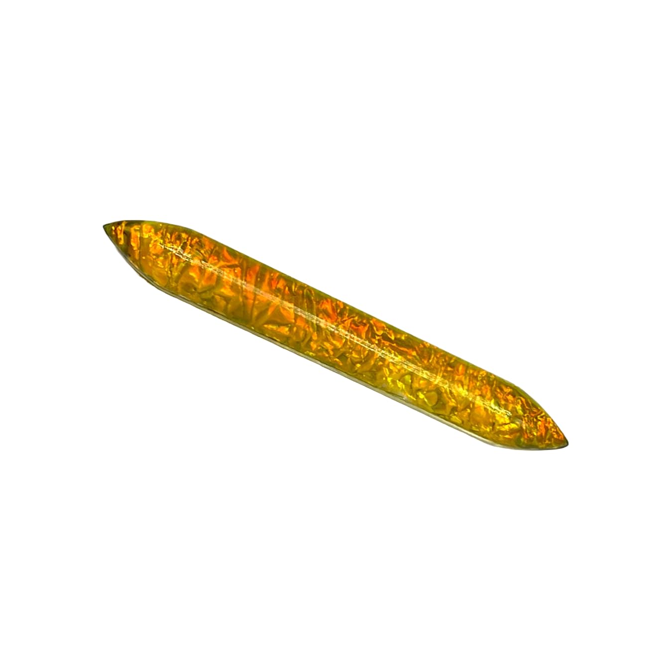 Yellow Opal Glitter Glass Tribal Septum Stone Piercing, 12g-1/2in