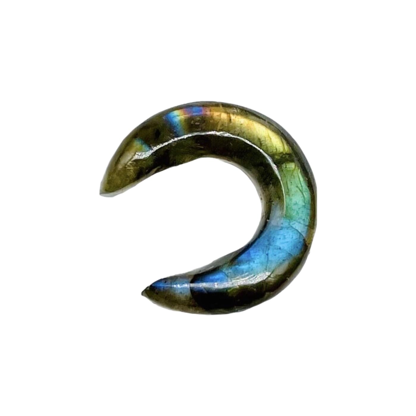 Real Multi Flash Labradorite Gemstone Handmade Septum Pincher Gauges Nose Piercing Body Jewelry Size 12g (2mm) to 1/2" (12mm) & Customized Wholesale Also Available