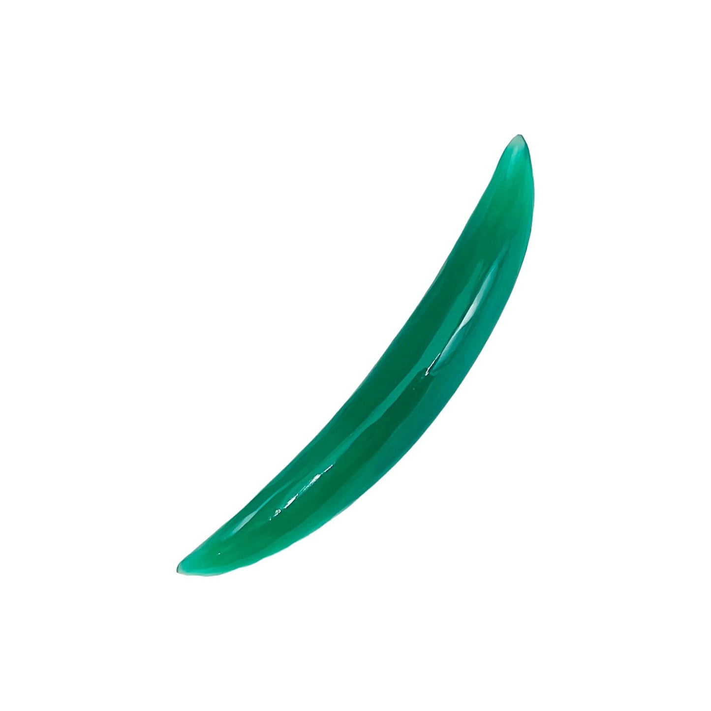 Natural Green Onyx Septum Piercing Curved Tusk, 12g to 1/2in, Custom Sizing Available