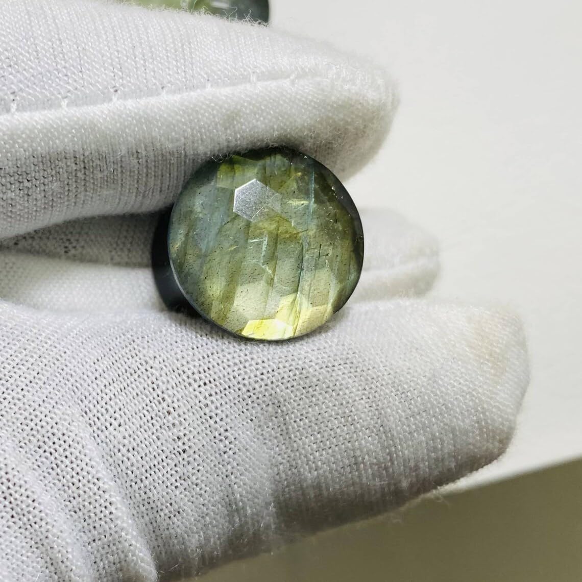 Faceted Labradorite Stone Ear Plugs – Double Flared Natural Crystal Tunnels for Stretched Ears | Handmade Gemstone Body Jewelry Gauges | Sizes 8g to 2 Inch