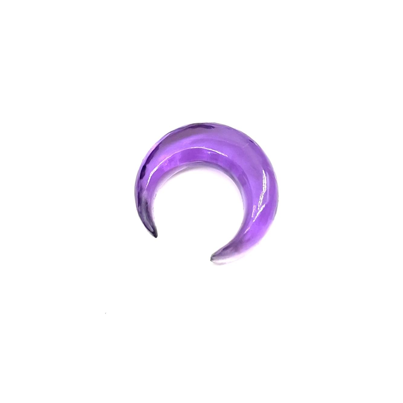 Natural Amethyst Gemtone Hand Carved Septum Pincher Nose Piercing Body Jewelry Gauges Size 12g (2mm) to 1/2" (12mm) Customized Size & Wholesale Also Available