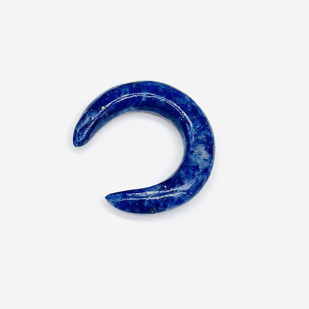 Morceau de pierre précieuse naturelle en lapis-lazuli, fabriqué à la main, pince-septum, piercing pour le nez et les oreilles, bijoux pour le corps Naga, taille de 12 g (2 mm) à 0000 g (12 mm). Vente en gros personnalisée disponible.