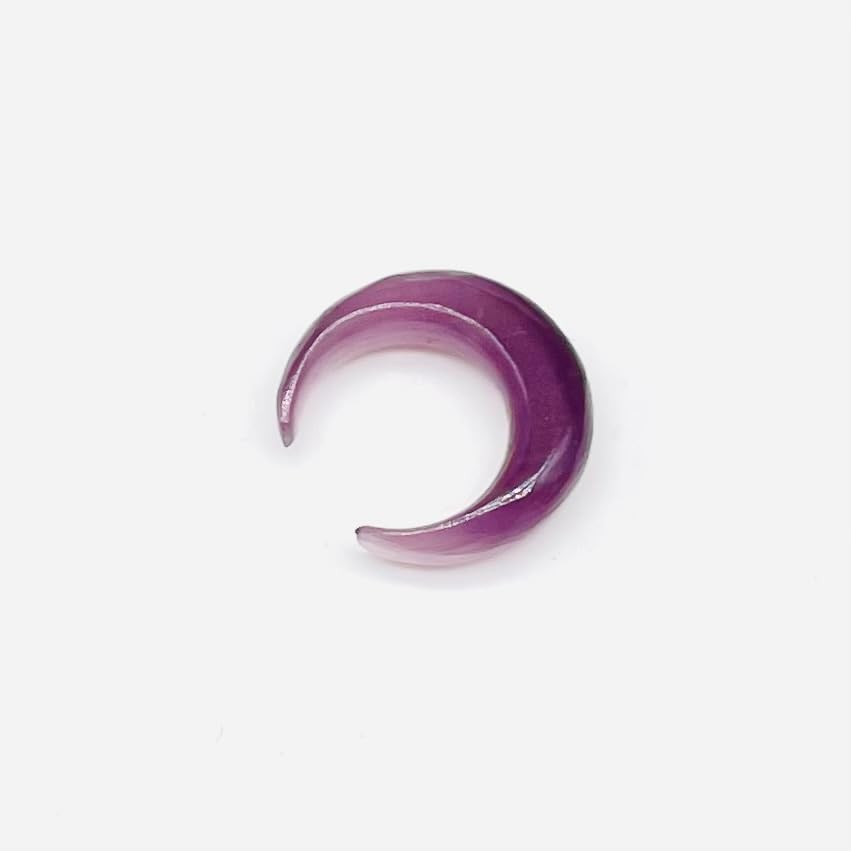Purple Cat's Eye Stone Hand Crafted Nose Piercing Naga Body Jewelry Septum Pincher Gauges Size 12g (2mm) to 0000g (12mm) Customized Size & Wholesale Also Available