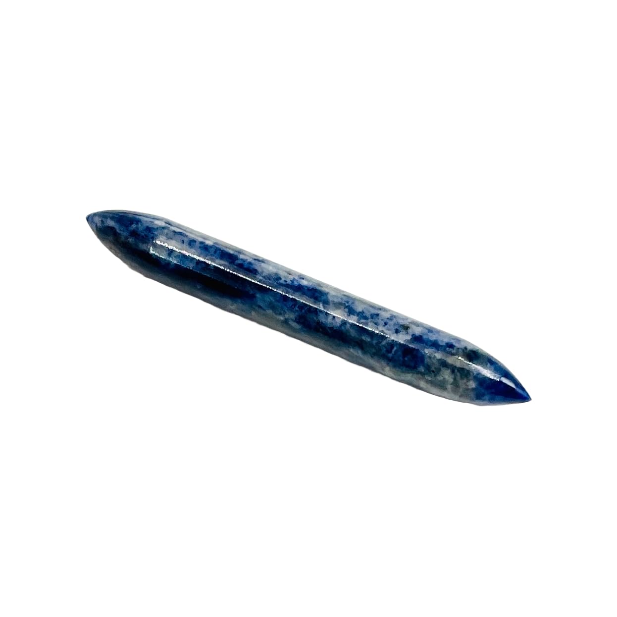 Natural Sodalite Crystal Handmade Naga Body Piercing Jewelry, Tribal Septum Tusk Straight Spike Gauges, 12g (2mm) to 1/2 inch (12mm), Customized Size Available