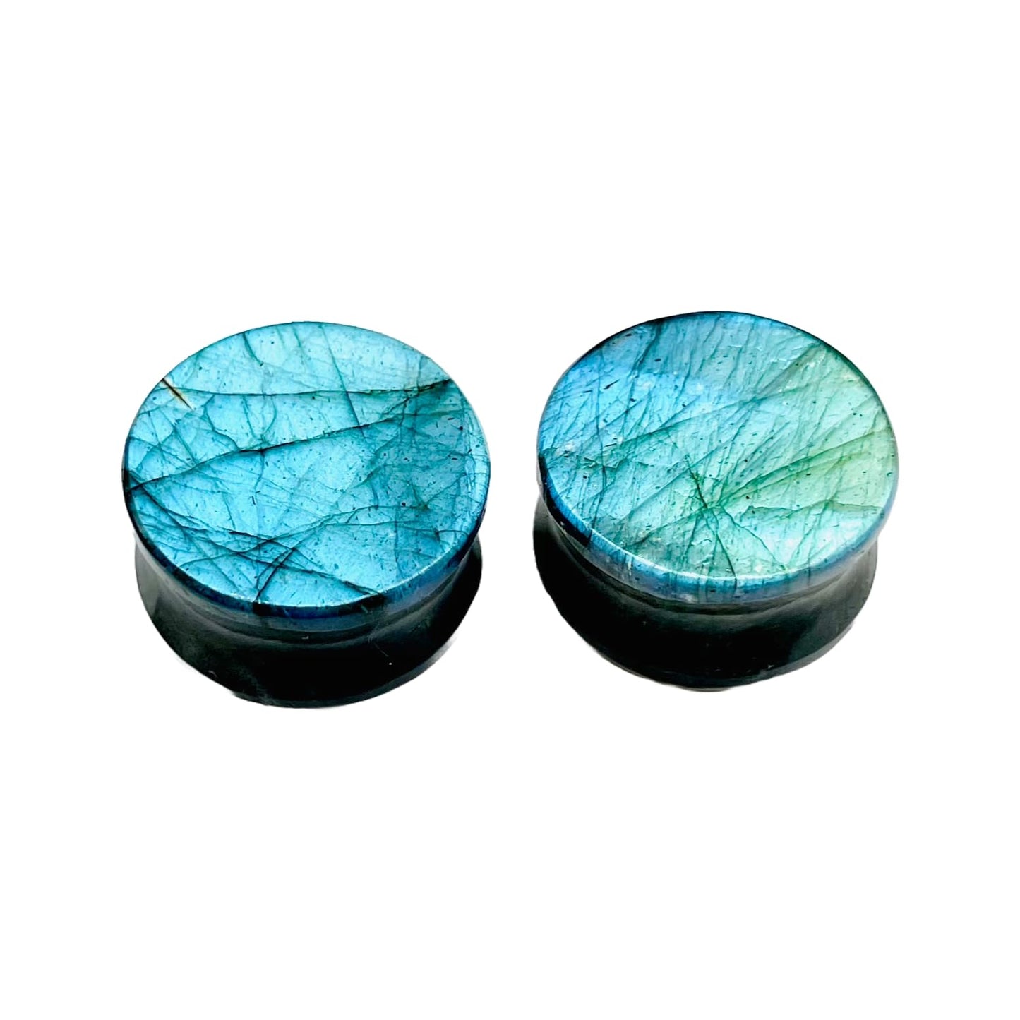 Natural Labradorite Gemstone Handmade Naga Body Piercing Ear Gauges Plugs Jewelry, Customized Size & Wholesale Avaiolable
