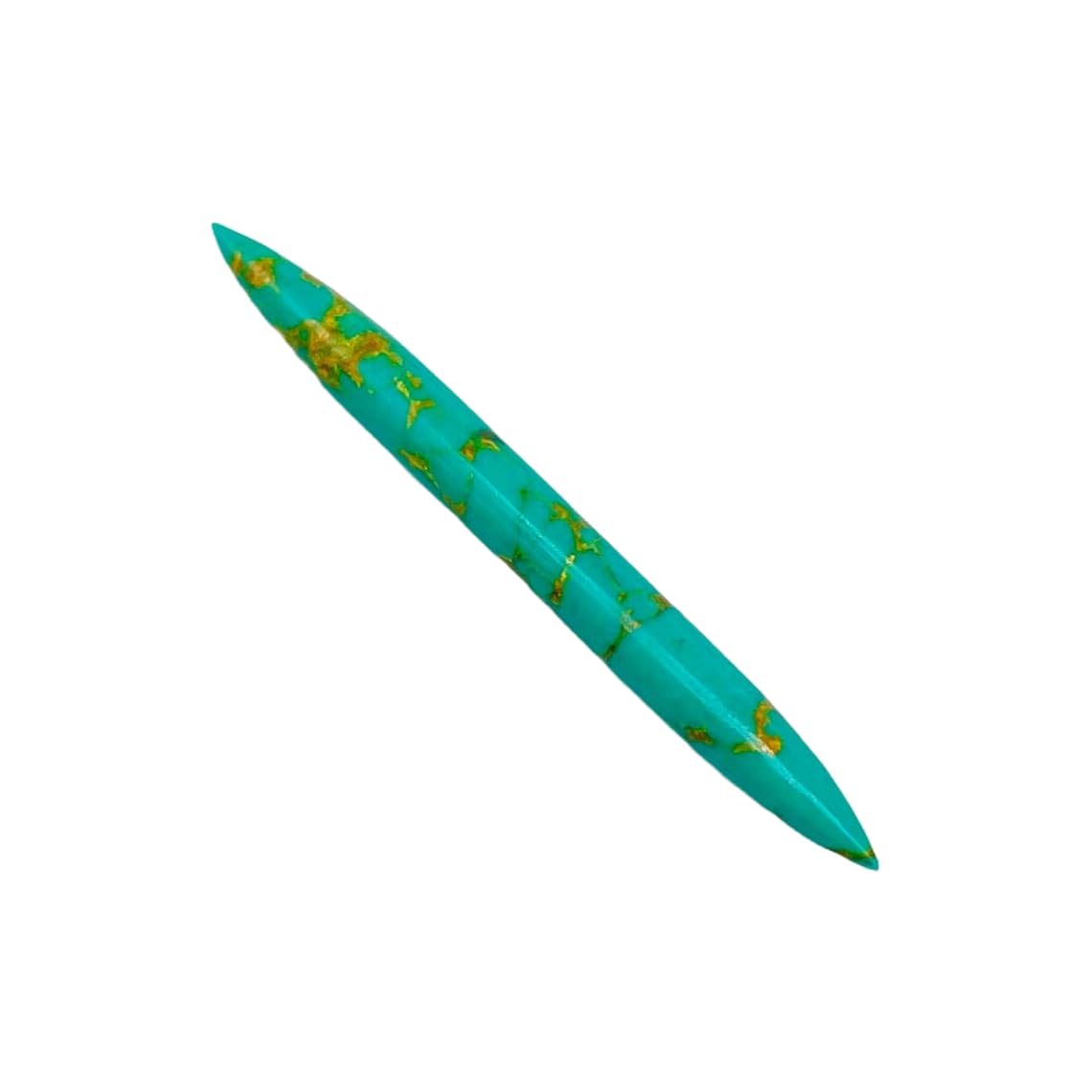 Green Turquoise Crystal Septum Spike, 14g-1/2", Custom Sizing Available