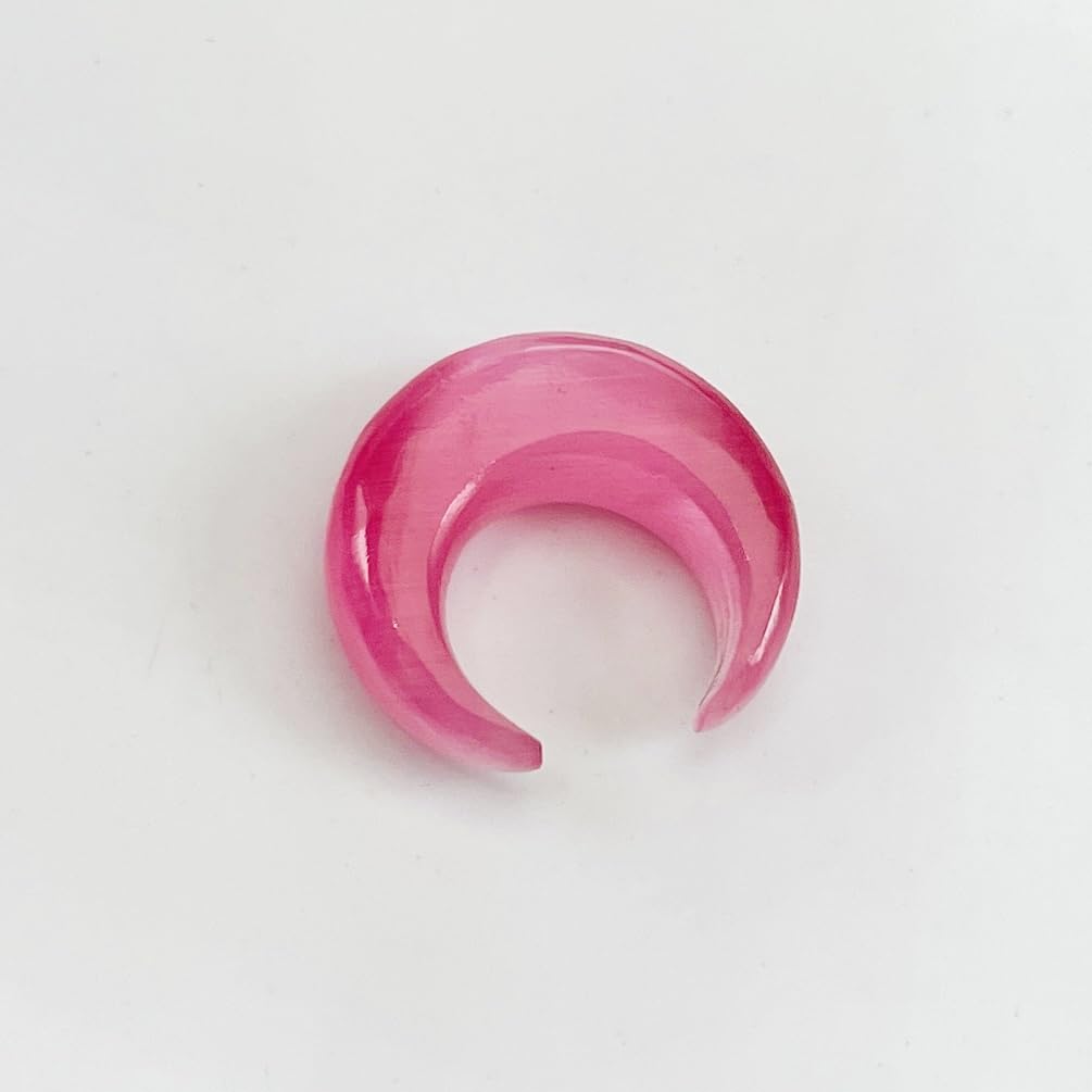 Piercings pour septum Uni Craft Naga, tailles : 12 g (2 mm) à 0 000 g (12 mm). Tailles personnalisées et vente en gros également disponibles. Piercings d'oreilles (rose).