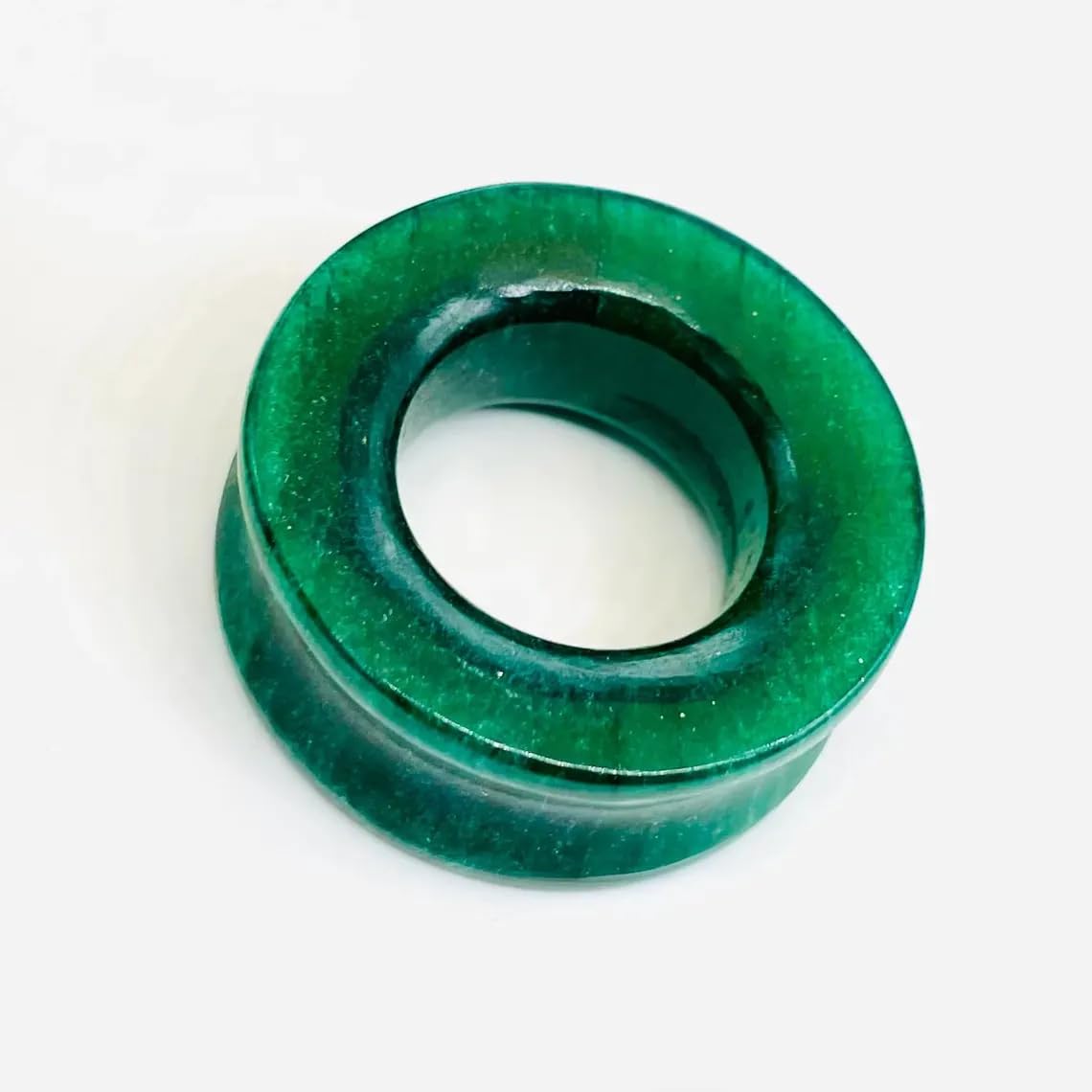 Aventurine Ear Tunnels Plugs – Natural Stone Gauges for Stretched Ears | Hand-Carved Double Flared Hypoallergenic Ear Jewelry | Sizes 6g (4mm) to 40mm