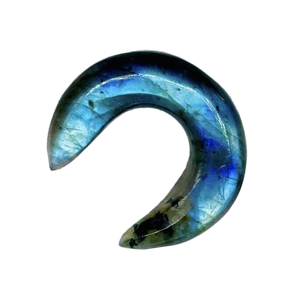 Real Multi Flash Labradorite Gemstone Handmade Septum Pincher Gauges Nose Piercing Body Jewelry Size 12g (2mm) to 1/2" (12mm) & Customized Wholesale Also Available