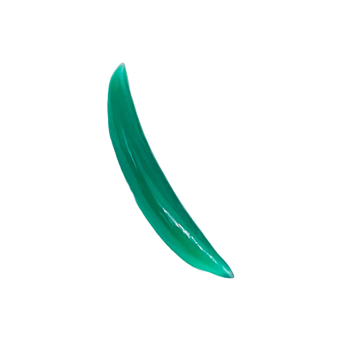 Natural Green Onyx Septum Piercing Curved Tusk, 12g to 1/2in, Custom Sizing Available