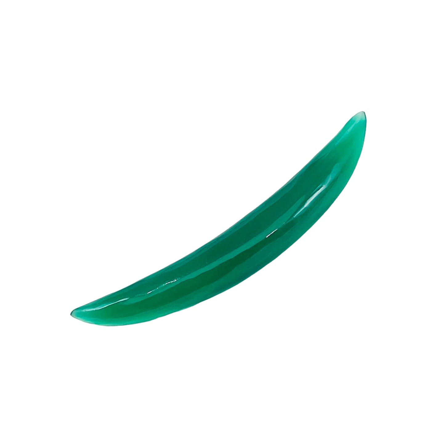 Natural Green Onyx Septum Piercing Curved Tusk, 12g to 1/2in, Custom Sizing Available