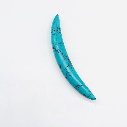 Blue Turquoise Crystal Curved Septum Tusk, Tribal Septum, Nose Pincher, Handmade Organic Gauges, Size 12g (2mm) to 0000g (12 mm) & Customized Wholesale Also Available