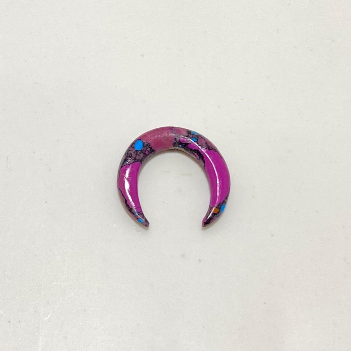 Purple and Yellow Turquoise Septum Pincher and Spike Set, Custom Sizes 12g to 1/2", Made in India