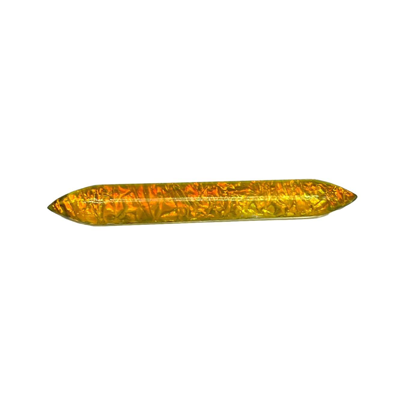 Yellow Opal Glitter Glass Tribal Septum Stone Piercing, 12g-1/2in