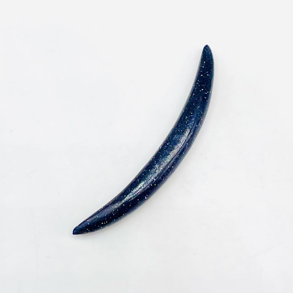 Blue Sunstone Crystal Curved Septum Tusk, Tribal Septum, Nose Pincher, Hand Crafted Organic Gauges, Size:- 12g (2mm) to 0000g (12mm) & Customized Wholesale Also Available