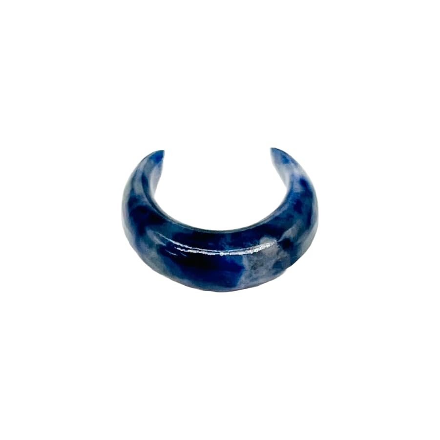 Uni Craft Natürlicher Sodalith-Kristall, handgefertigt, Tribal-Septum-Pincher-Messgerät, Naga-Piercing-Schmuck, 12 g (2 mm) bis 0000 g (12 mm), individuelle Größen, Großhandel erhältlich