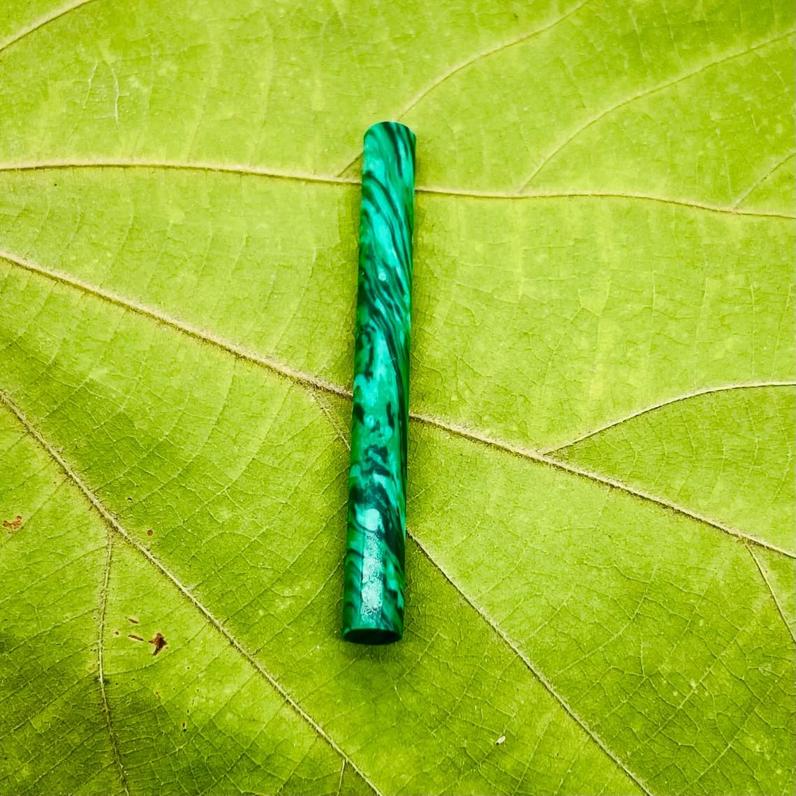 Green Malachite Crystal Handmade Naga Body Piercing Jewelry, Septum Tusk Gauges, 14g (1.6mm) to 1/2 inch (12mm), Customized Sizes Available