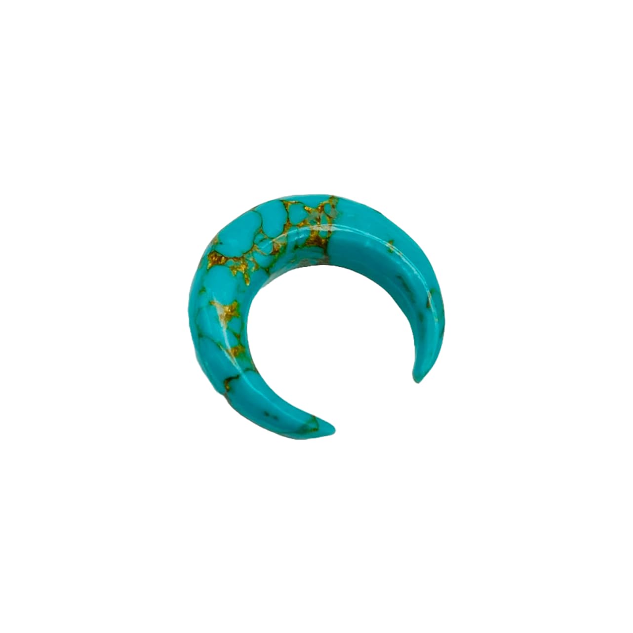 Handmade Copper Turquoise Naga Septum Piercing Jewelry Crescent Horseshoe Pincher, Sizes 2mm - 12mm