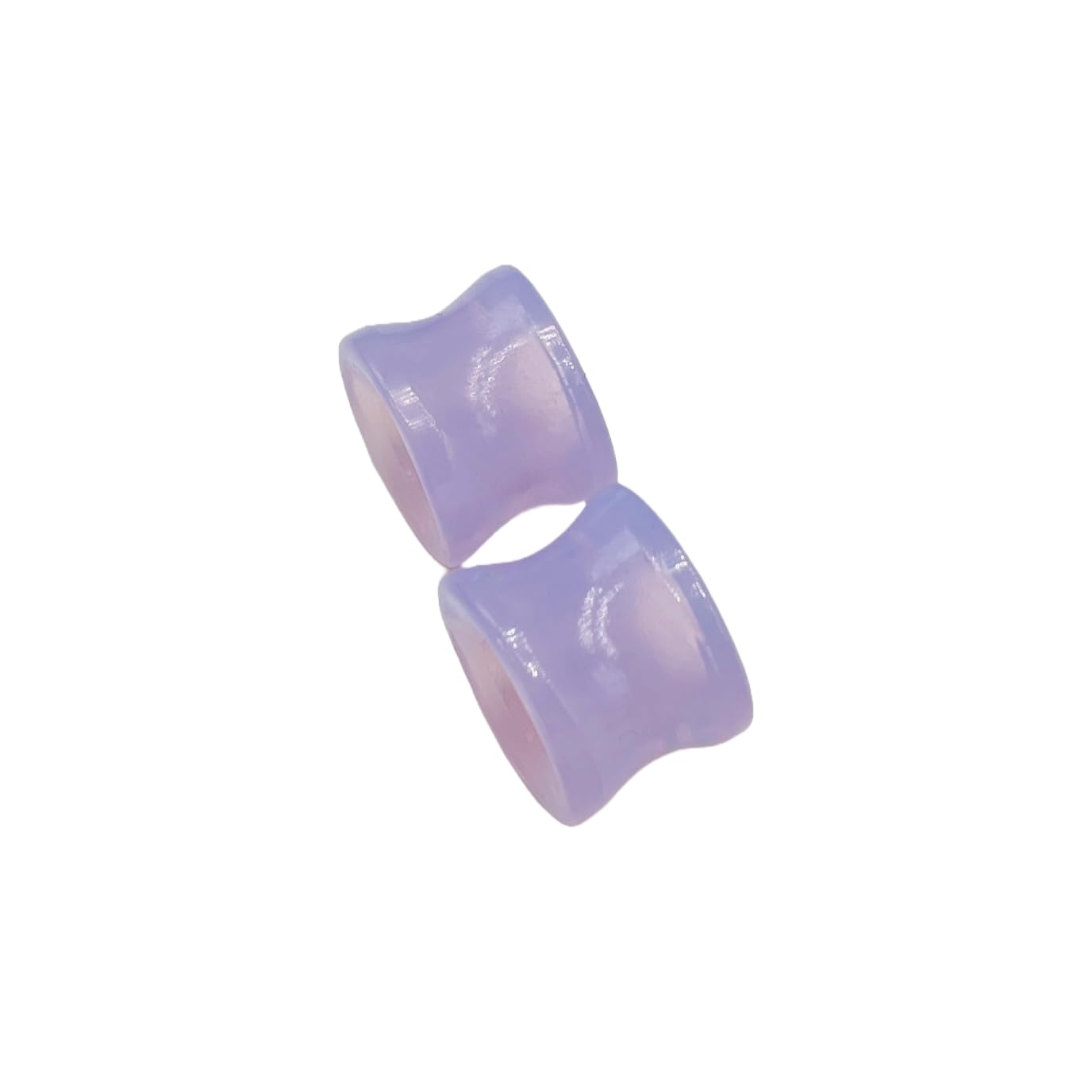 Czech Lavender Chalcedony Stone Naga Body Piercing Gauges Plugs Tunnels 6g (4mm) to 40mm Customized Size & Wholesale Also Available
