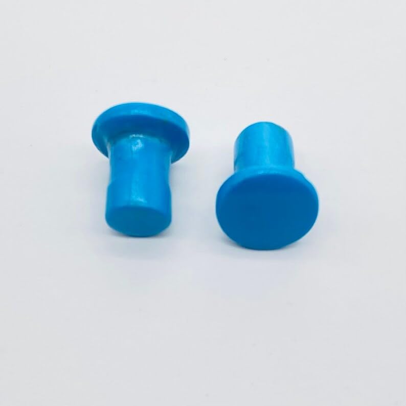 Crystal Ear Gauges, Turquoise Blue, Pair, Single Flared Plugs, 8g to 1 inch, Custom Sizes Available