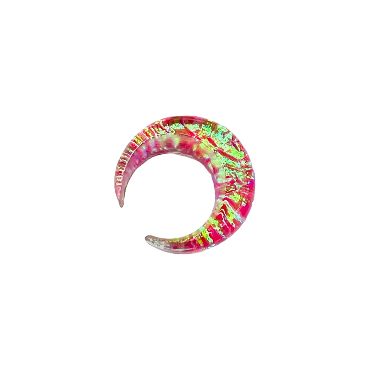 Naga Body Jewelry, Piece of Pink Opal Glitter Stone Handmade Nose Piercing Septum Pincher Gauges Size 12g (2mm) to 1/2" (12mm) Customized Size & Wholesale Also Available